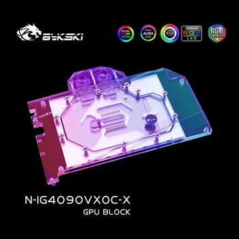 Bykski Vee Block Värvikas Radeon RTX 4090 Vulcan OC GPU Kaart / Vasest Jahutus Radiaator RGB SYNC / N-IG4090VXOC-X 4