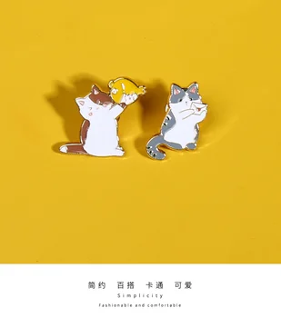 Kass Sõle Armas Jaapani pääsme cartoon pin-luku teenetemärgi ins mood isikupärastatud raamat, kott, tarvikud loovus 4