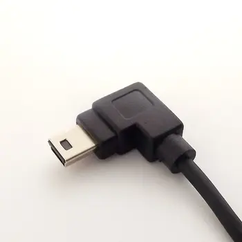 1tk Spiraal Rullis USB 2.0 Mees-Mini USB 5 Pin Mees Vasak Nurk Adapter Kaabel 5FT 4