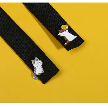 Kass Sõle Armas Jaapani pääsme cartoon pin-luku teenetemärgi ins mood isikupärastatud raamat, kott, tarvikud loovus 5