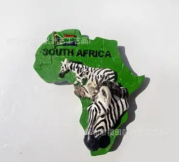 lõuna-aafrika kaart animal zebra Reisi külmkapp kleebised 0