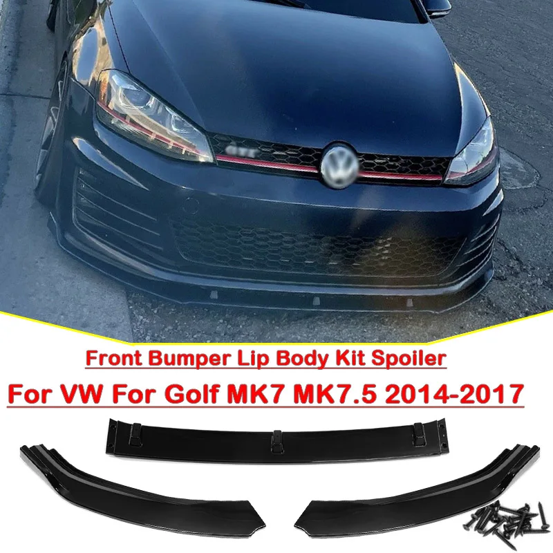 Auto esistange Splitter Lip Spoiler, Difuusor Protector Guard Jaoks VW Golf MK7 MK7.5 2014-2017 0