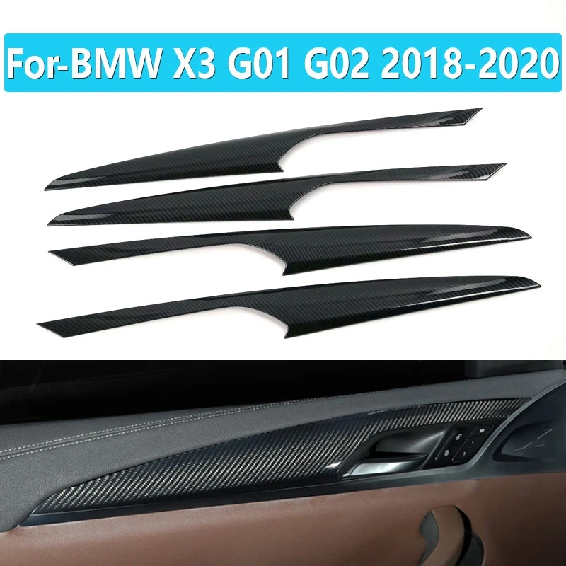 4 Tk Auto Sisemise Ukse Riba Sisekujundus Kate Sisemine Ukse Käepide Trim Strip for-BMW X3 G01 G02 2018-2020