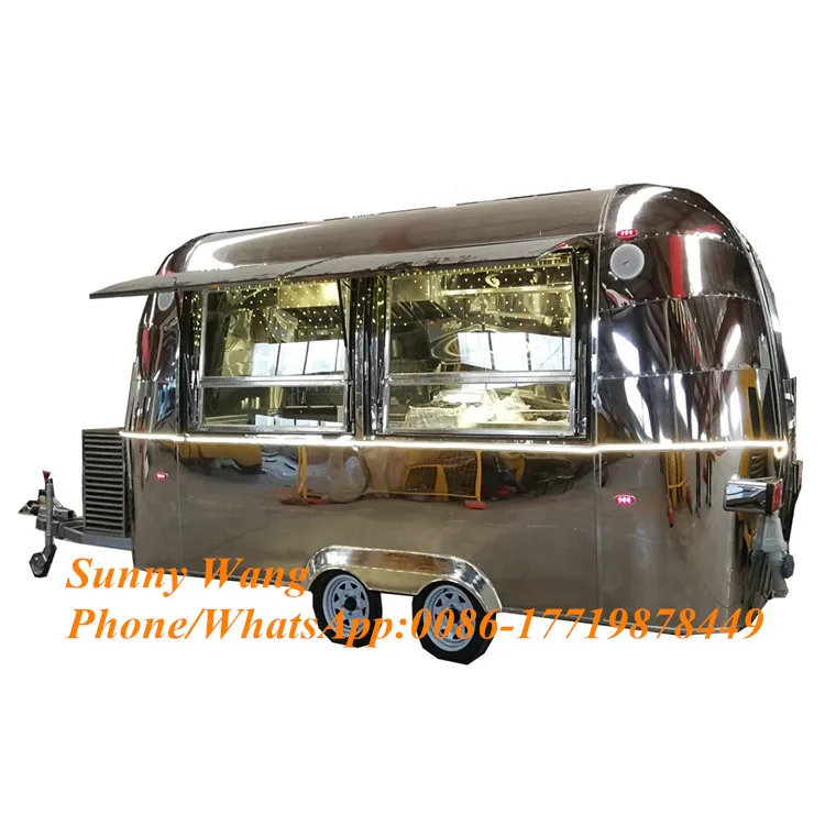 Airstream hamburger mobiil kohvi ostukorvi toidu caravan toidu veoauto toidu haagise tuled 1