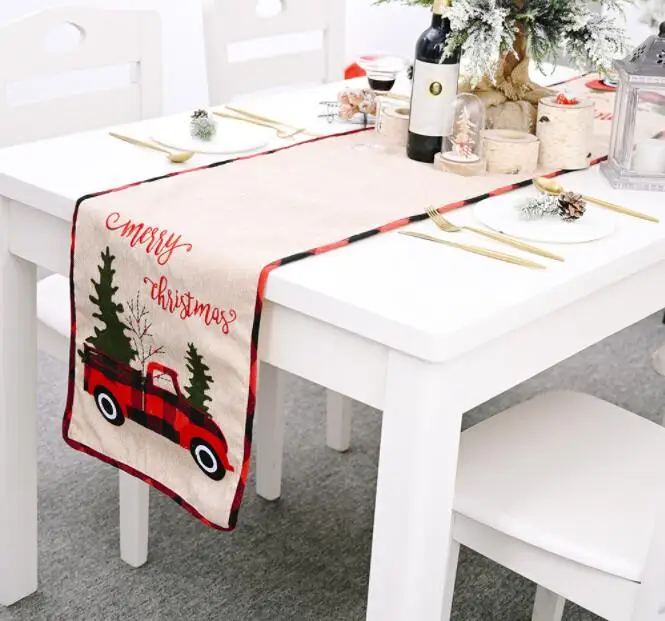 Uue Jõulud jooksja jacquard-Ameerika riigi lipu voodipesu tabel õhtusöögi laua mat Mat ornament hulgi FG1352