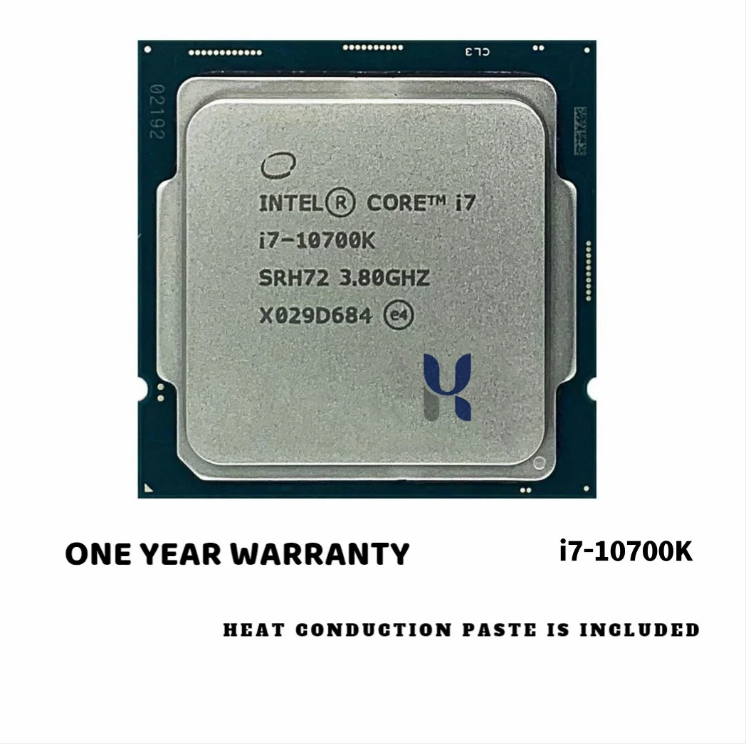 Intel Core i7-10700K i7 10700K 3.8 GHz Kaheksa-Core 16-Lõng CPU Protsessori L2=2M L3=16M 125W LGA 1200 0