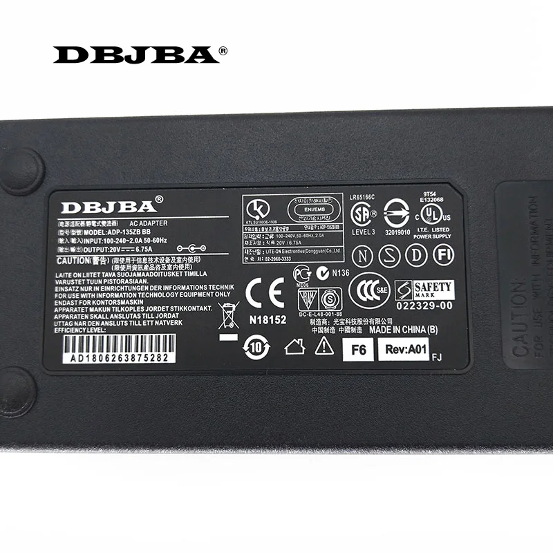 20V 6.75 USB sülearvuti ac power supply adapter lenovo Y40-70AT Y40-80AT Touch Y50-70AM Y50-70AS laadija 2