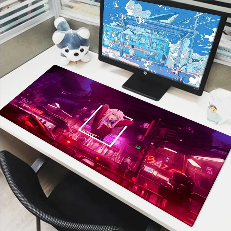 Mousepad Gamer Kallis aastal FranXX Gaming Mouse Pad Xxl Laua Mat Desktop Tarvikud Mäng Matid Deskmat Mause Anime Office Padjad 1