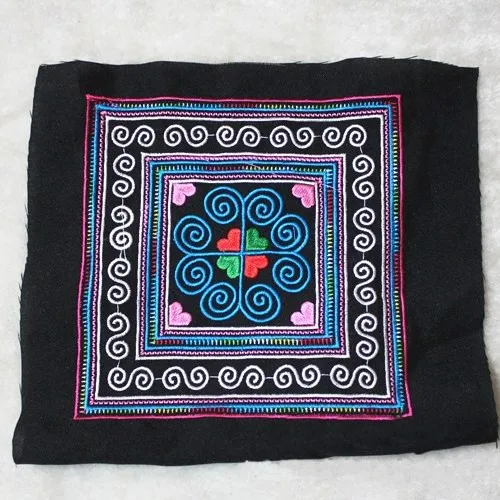 miao õmblema tavaline riidest tikandid plaaster rõivas kotti kodutekstiili applique sisekujundus etnilise nepal tribal india boho mustlane hmongi DIY