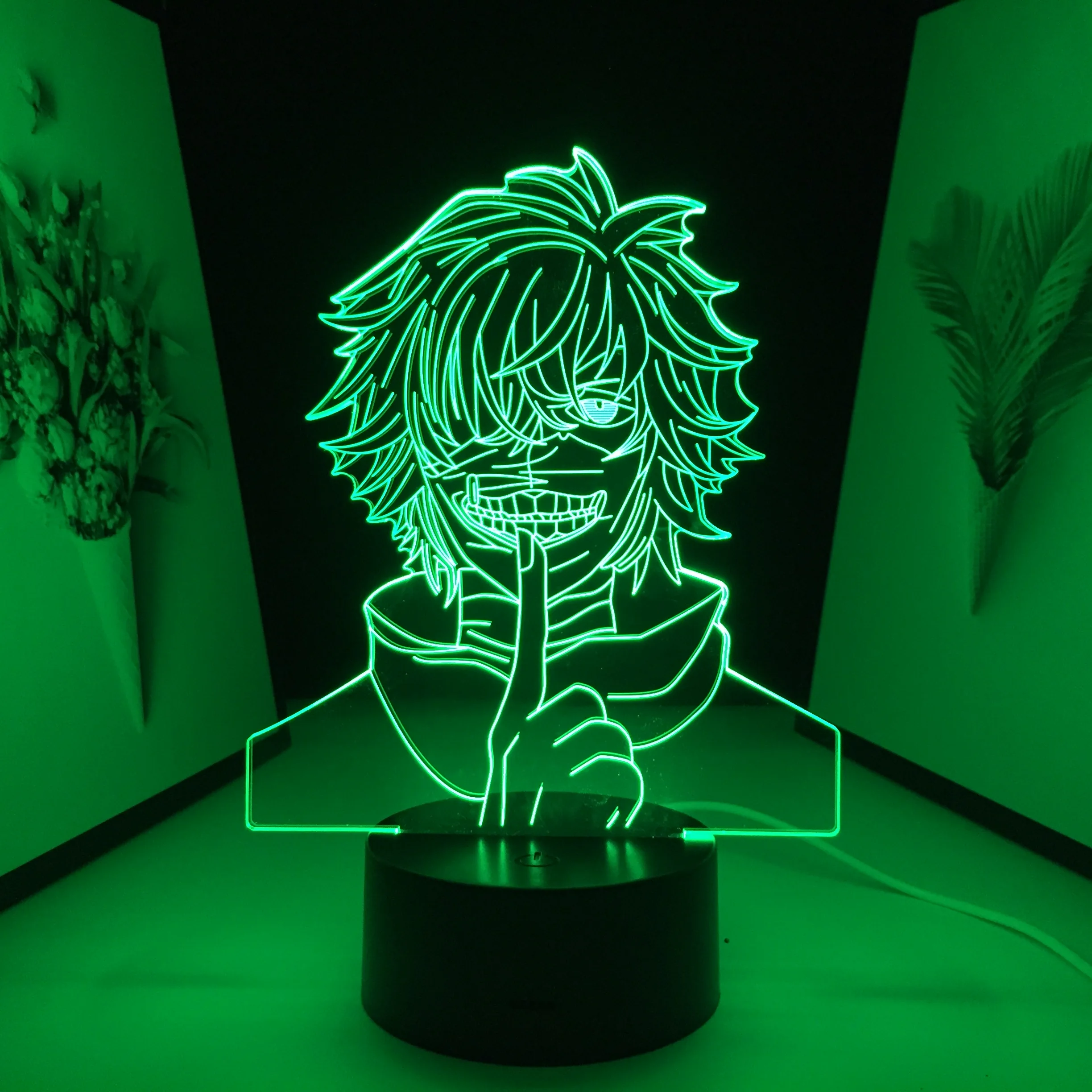 Anime Tokyo Ghoul 3D LED Lamp Ken Kaneki Lahe Sünnipäeva Kingitus Kodu Kaunistamiseks Nightlight Akrüül Öö Valguses Tokyo Ghoul Lamp