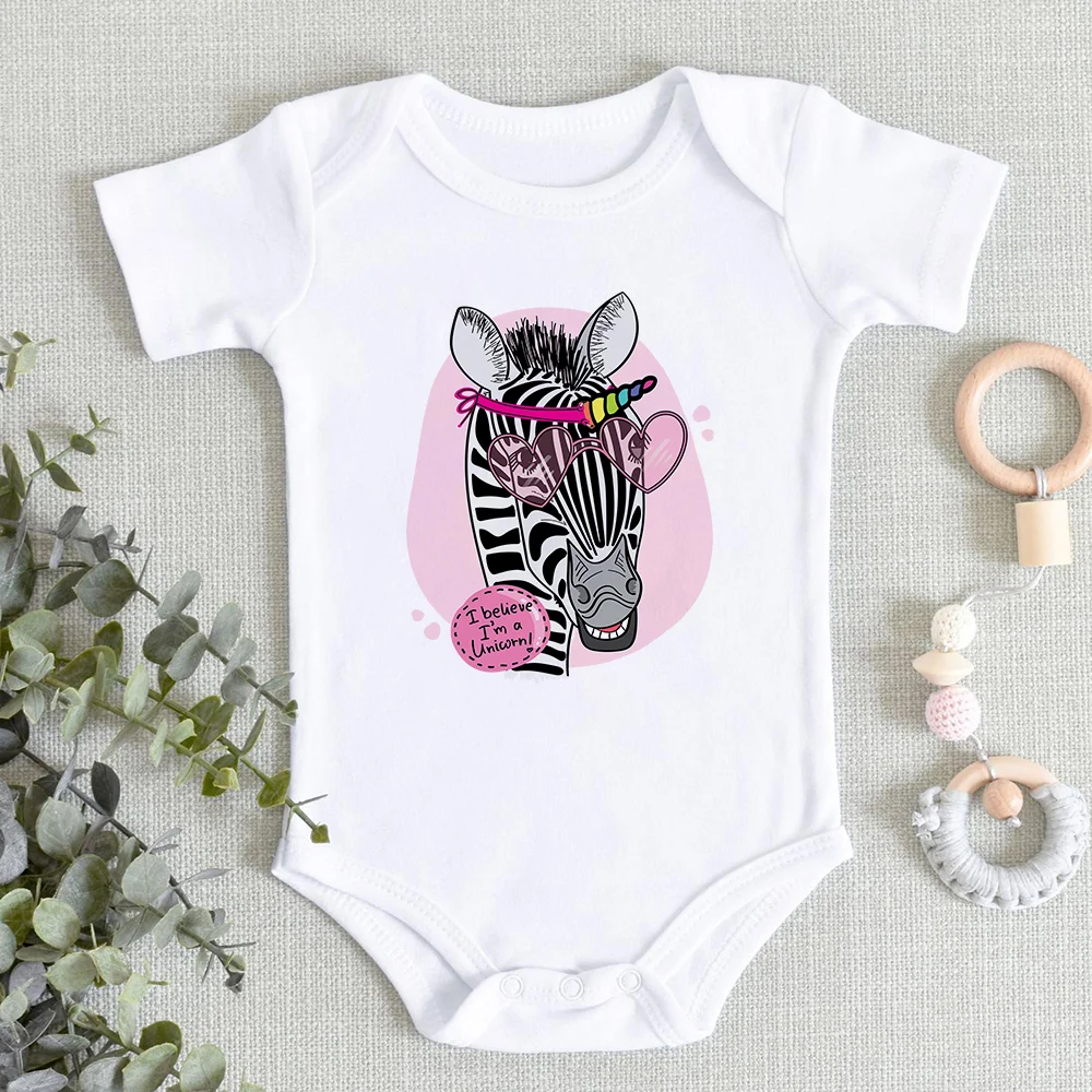 Naljakas Loomade Zebra Beebi Tüdruku Riided Onesie Kawaii Magus Stiil Vastsündinud Imiku Bodysuits Cartoon Mood Hubane Väikelapse Playsuits 0