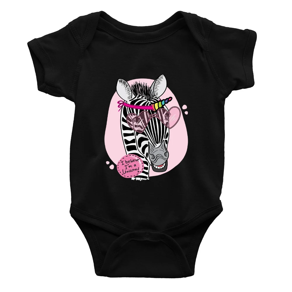 Naljakas Loomade Zebra Beebi Tüdruku Riided Onesie Kawaii Magus Stiil Vastsündinud Imiku Bodysuits Cartoon Mood Hubane Väikelapse Playsuits 5
