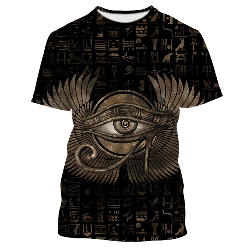 Jumeast 3D-Vana-Egiptuse Jumalad Trükitud Eye Of Horus Graafiline T-särgid, Meeste Vabaaja Tee Särk Streetwear Y2K Riided T-shirty 3