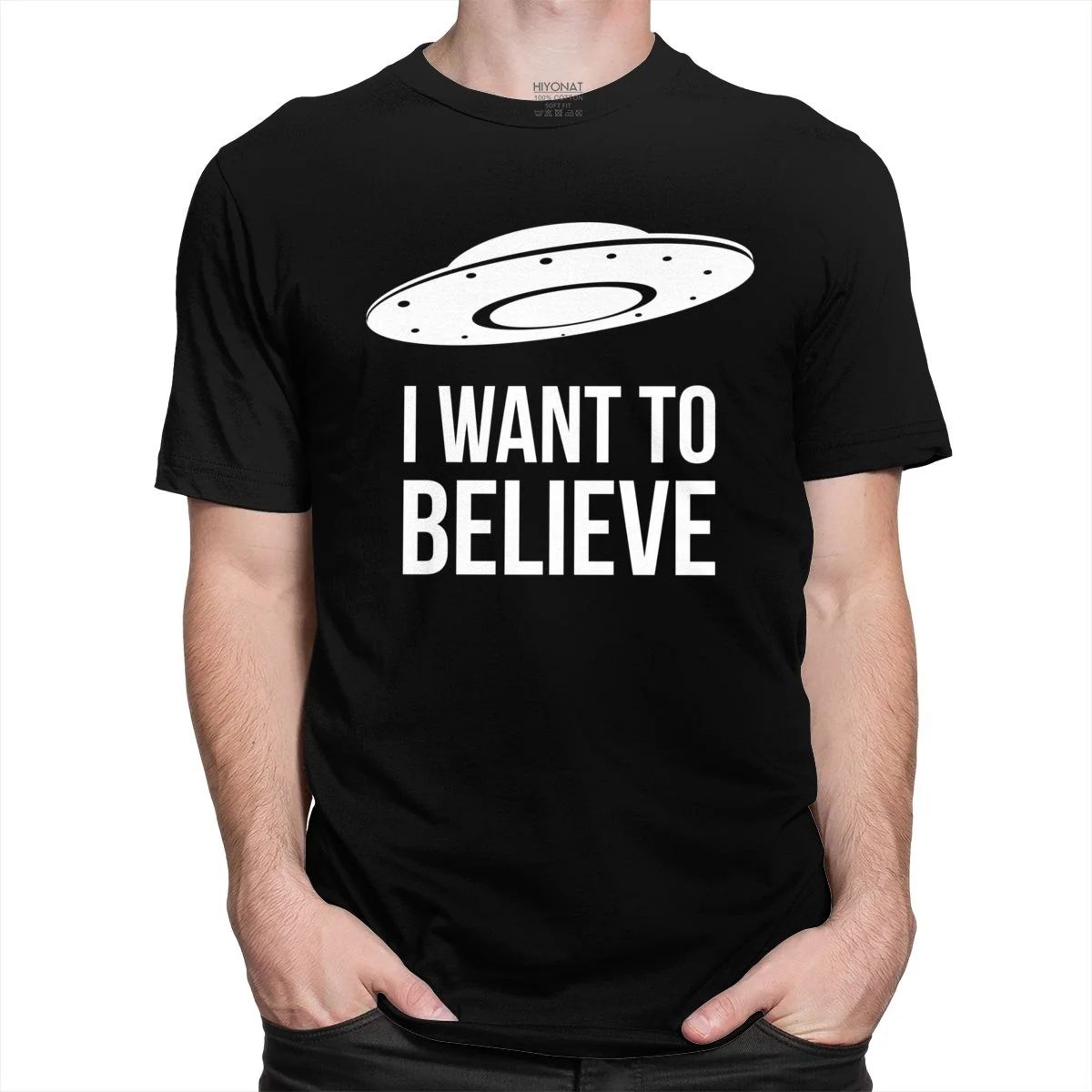 X-Files ma Tahan Uskuda, T-särk Meestele Pehme Puuvillane T-Särk Sci Fi Ufo-Kaarde Tee Peal Lühikese varrukaga, kanna Naljakas Välismaalase Tshirt Riided 1