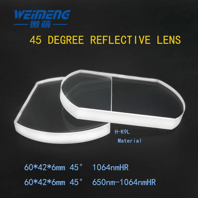 Weimeng Raytools 45 kraadi laser peegeldus objektiiv / reflective peegel 60*42*6mm H-K9L plano jaoks cuting keevitus, graveerimine masin