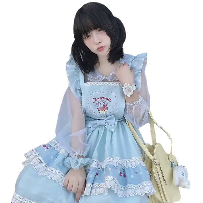 Anime Sanrio Rihm Kleit Cinnamoroll Kleit Girly Südames, Kuromi Suvel Ins Vibu Jk Ühtne Varrukateta Seelik Sõbranna Puhkus Kingitus