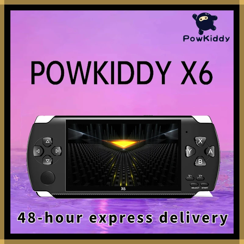 Kuum POWKIDDY X6 Kaasaskantav Lahe Mäng, Mängijad Juhtnuppu 4 Tolline Ehitatud-in15000 Classic Tasuta Mängud Mini Video Pihuarvutite Konsooli 0