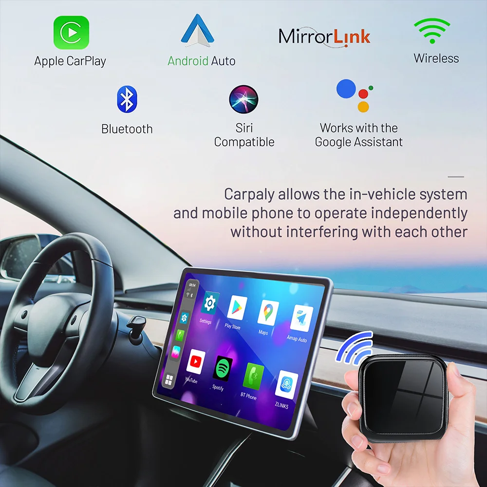 Carplay Ai Box Android Süsteemi Traadita Android Auto GPS Sisseehitatud 4G LTE Smart Auto Multimedia Adapter Youtube, Netflix audi a3 8p 0
