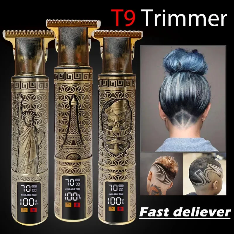 Juuksed Clipper Lähedal 0mm hair Trimmer, Meeste Juuksur Vahendid LCD Ekraan Lõikamise Masin Meeste Pardel Laetav Juhtmeta T