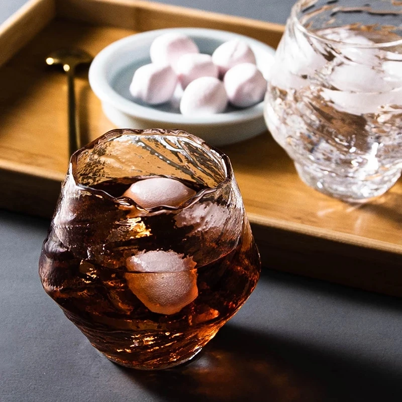 Jaapani Käsitsi Valmistatud Viski Klaas Tass Tuulispask Kuju Ebaregulaarne. Ring Suu Kuumuskindel Mahla Crystal Brandy Kannu Kaubandus 1