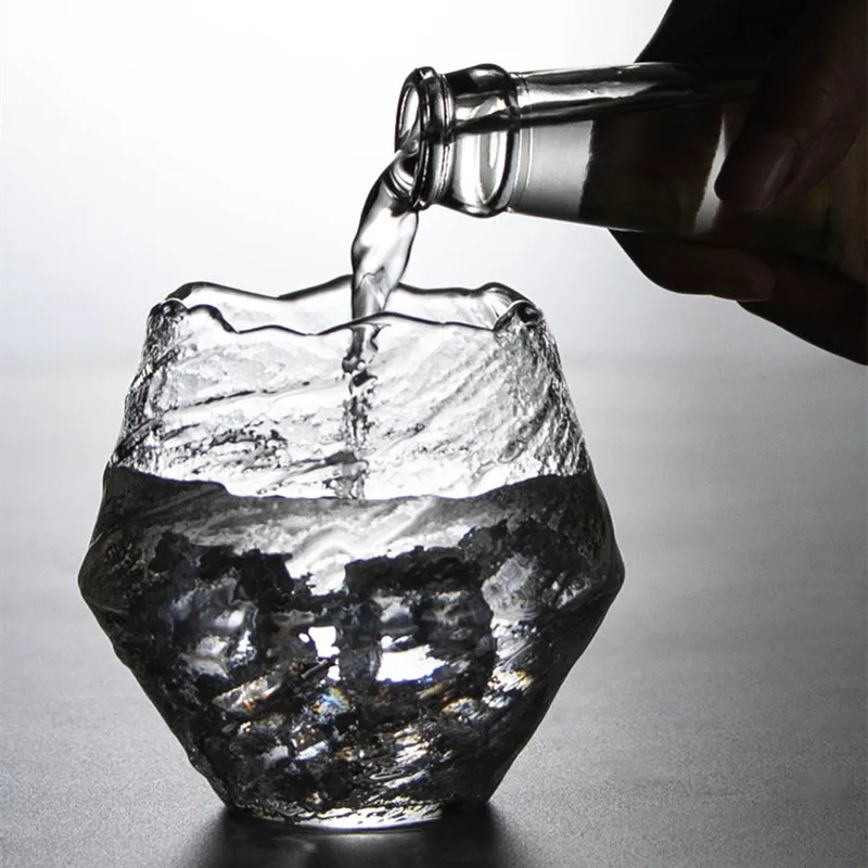 Jaapani Käsitsi Valmistatud Viski Klaas Tass Tuulispask Kuju Ebaregulaarne. Ring Suu Kuumuskindel Mahla Crystal Brandy Kannu Kaubandus 2