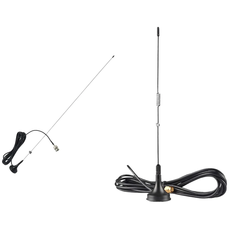2 Tk Magnet Antenn: 1 Tk BNC-M UHF+VHF Sõidukile Paigaldatud Antenni ja 1 Tk UT-106UV SMA-Isane Dual Band Magnet Antenni
