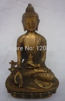 Haruldane Vana vask Meditsiini Buddha Kuju/ Skulptuur, peen nikerdus,Parim kollektsioon
