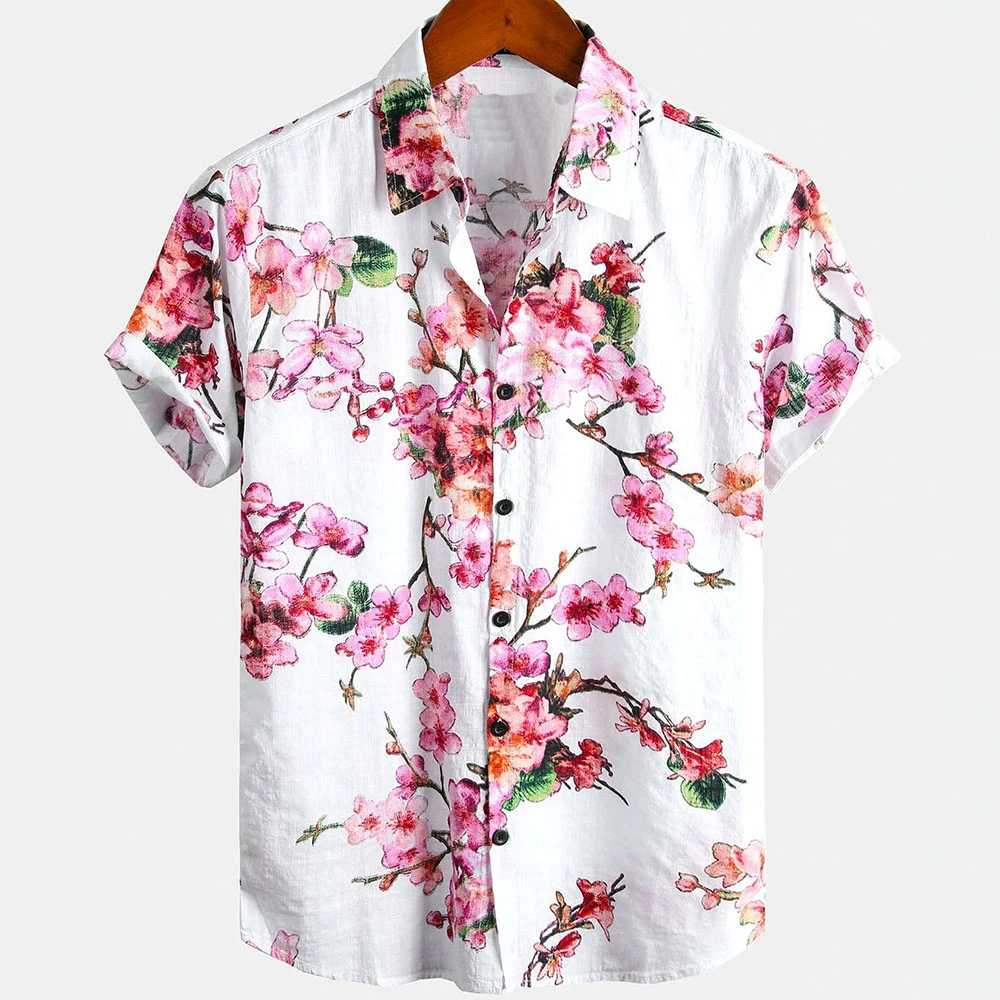 Vintage Hiina Stiilis Luksus Havai Särgid Meestele on Suvel Lühikese Varrukaga Särgid, Meeste Vabaaja Print Särk Suvel Streetwear 3