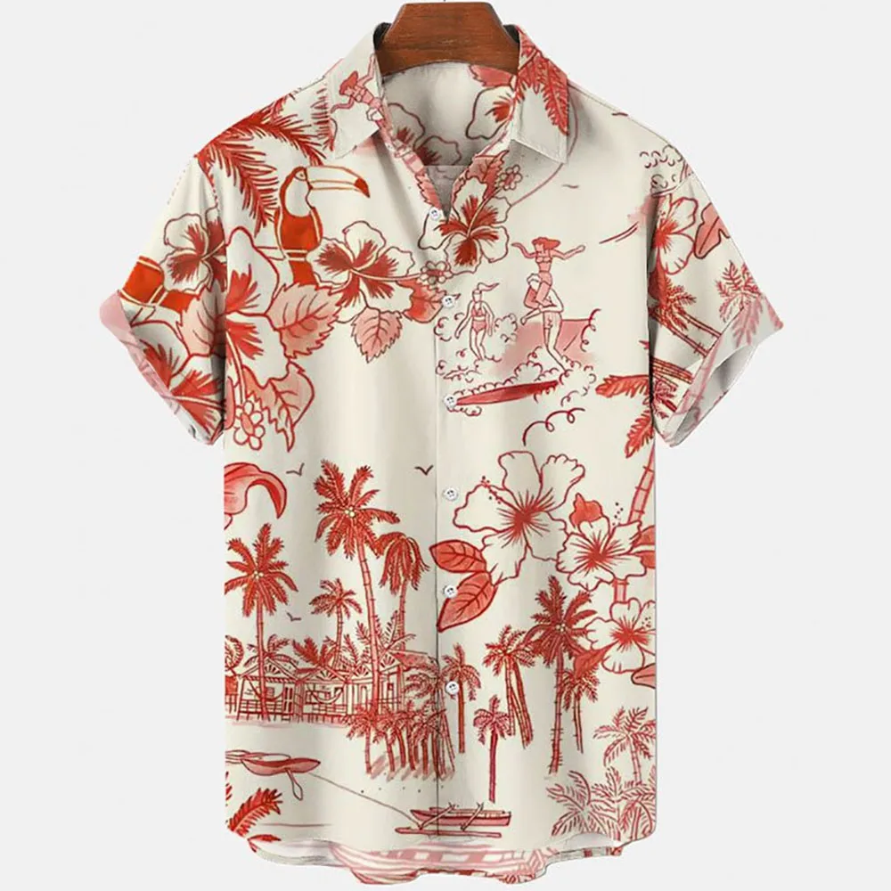 Vintage Hiina Stiilis Luksus Havai Särgid Meestele on Suvel Lühikese Varrukaga Särgid, Meeste Vabaaja Print Särk Suvel Streetwear 5