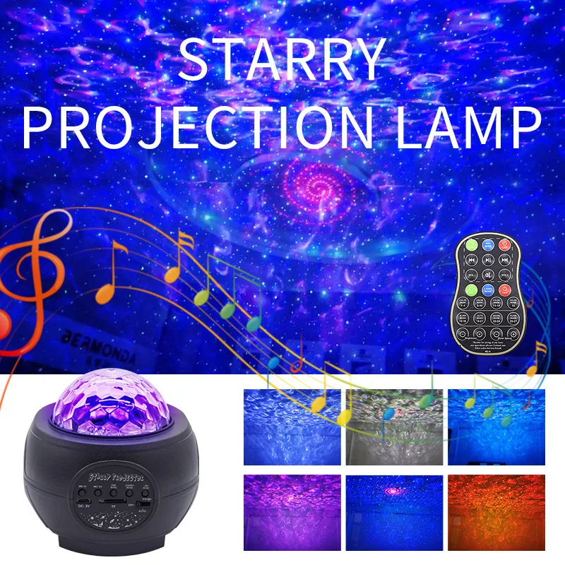 Romantiline Värvikas tähistaeva Ookeani Projektor Öö Valguses VIINUD Bluetooth Laser Valgus Ookeani Laine Projektsioon Lamp Remote