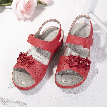 Naiste Sandaalid Suvel Retro Kingad Kiilud Vabaaja Daamid Vintage Sandaalid Platvorm Pluss Suurus Naine, Mood Jalatsid 2021