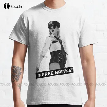 Uus Tasuta Britney - Free Britney Tugi - Britney Fännid Armee 2 Klassikaline T-Särk Puuvillane Tee Särk 0