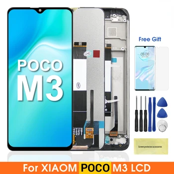 Algne PocoM3 Ekraan Koos Raami Xiaomi M3 M2010J19CG M2010J19CI Lcd Ekraan Puutetundlik Digitizers