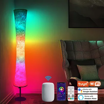 RGB põrandalambid Smart Värvi muuta LED Alalise Lamp, millel Alexa Google APP Kontrolli Music Sync elutuba, Magamistuba Pool