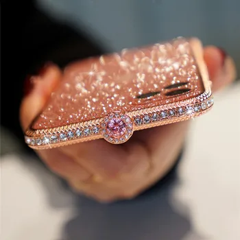 Luksus Bling Diamond Bumper Case For iPhone 11 Pro Max XS XR 8 7 6 6S Pluss X Kaas Glitter Crystal Rhinestone SE 2020 Juhul Funda