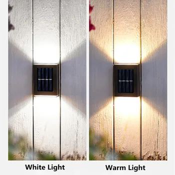 6 LED-Solar Seina Lamp Väljas Veekindel Üles Ja Alla Helendav Valgustus Aia Dekoratsioon Tuled Trepist Päikesevalguse Lamp