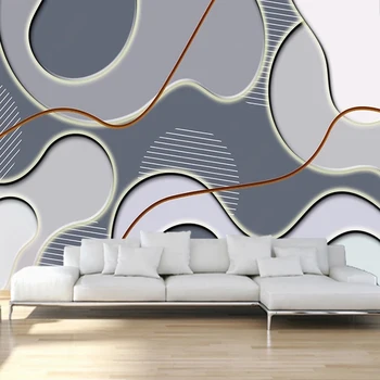 Kohandatud Suurus Kaasaegne Hall Geomeetriline Muster Õled Texture Wallpaper Magamistuba, elutuba TV Diivan Seina Maali 3D Suured Murals