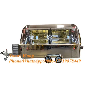 Airstream hamburger mobiil kohvi ostukorvi toidu caravan toidu veoauto toidu haagise tuled 0