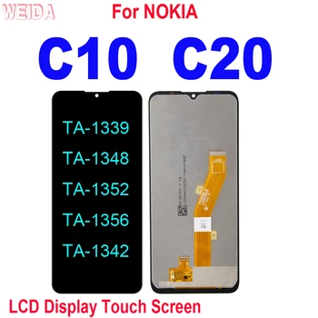 Originaal Nokia C20 TA-1339 TA-1348 TA-1352 TA-1356 LCD Ekraan Puutetundlik Digitizer Assamblee Nokia C10 TA-1342 LCD