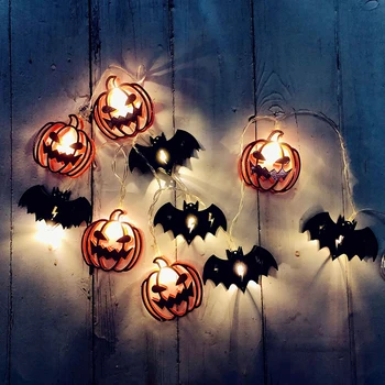 String Tuled Kõrvits Vaimu Skeletid Pvt Spider Led Light String Festival Baar Kodus Pool Decor Halloween Ornament