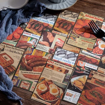 20Packs hulgi Toidu teema dual dekoratiivsed Scrapbooking Maali materjali paber toidu reisi sülearvutid kollaaž käsiraamat sõnum
