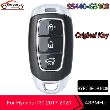 KEYECU OEM jaoks Hyundai I30 2017 2018 2019 2020 Smart Kaugjuhtimispult Auto Võti 433MHz FCC ID:SYEC3FOB1608 P/N: 95440-G3100