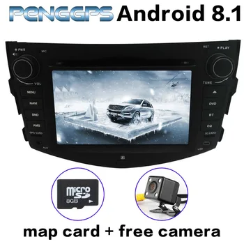 IPS Ekraaniga Android 8.1 Auto Raadio Toyota RAV4 2006-2012 GPS Navigation CD-DVD-Mängija 1024*600 Autostsreo 1080P Video Headunit