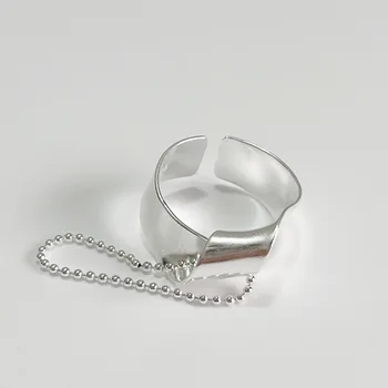 Korea minimalistlik S925 sterling silver avatud ring geomeetriline vääne töö kerge rant naine niši ins net punane paks (sh risttoimse) sidusega-rõngas