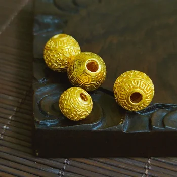 1tk Puhas 24K 999 Kollane Kuld Mehed Naised 3D Õnnelik Soodne Pilved Pärlitega Ripats
