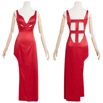 Punane cosplay Teade (2021) -Piiskop Cosplay Kostüüm Naiste Punane Kleit Varustus Halloween Carnival Ülikond 0