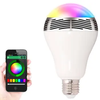 Smart Pirn E27 RGB LED Valgus Traadita Muusika LED Lamp, Bluetooth Värvi muuta Pirn App Kontrolli Android, IOS Nutitelefoni
