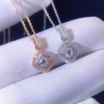 Uus 18K Kullaga Reaalne Kaelakee Naiste 18K Kullaga Ehted Teemant Peadant Kaelakeed Kõrge Kvaliteedi Kohandada 0