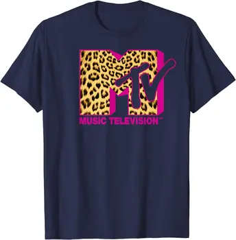 MTV Logo Leopard Printida Graafiliste T-Särk
