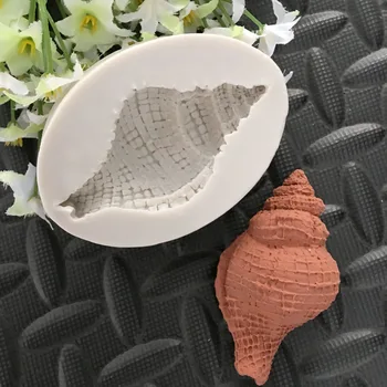 Uus 3D Conch Silikoonist Vormi Kook Dekoreerimiseks Tööriistad Kööginõud Küpsetamine Šokolaadi Sepitsus Jõulud Silikoonist Kest Seep